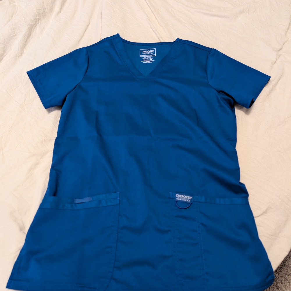 **SOLD**Cherokee Blue Scrub Top